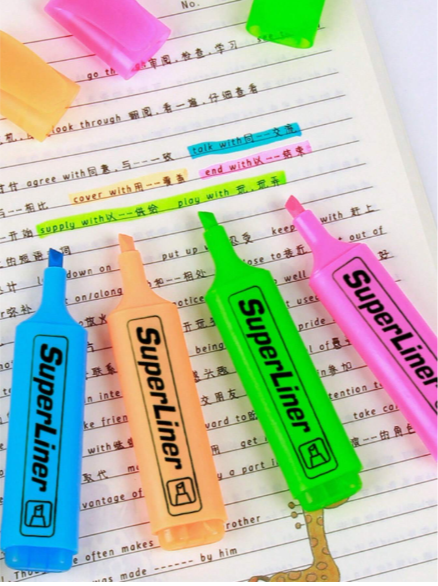 Colorful fluorescent highlighter