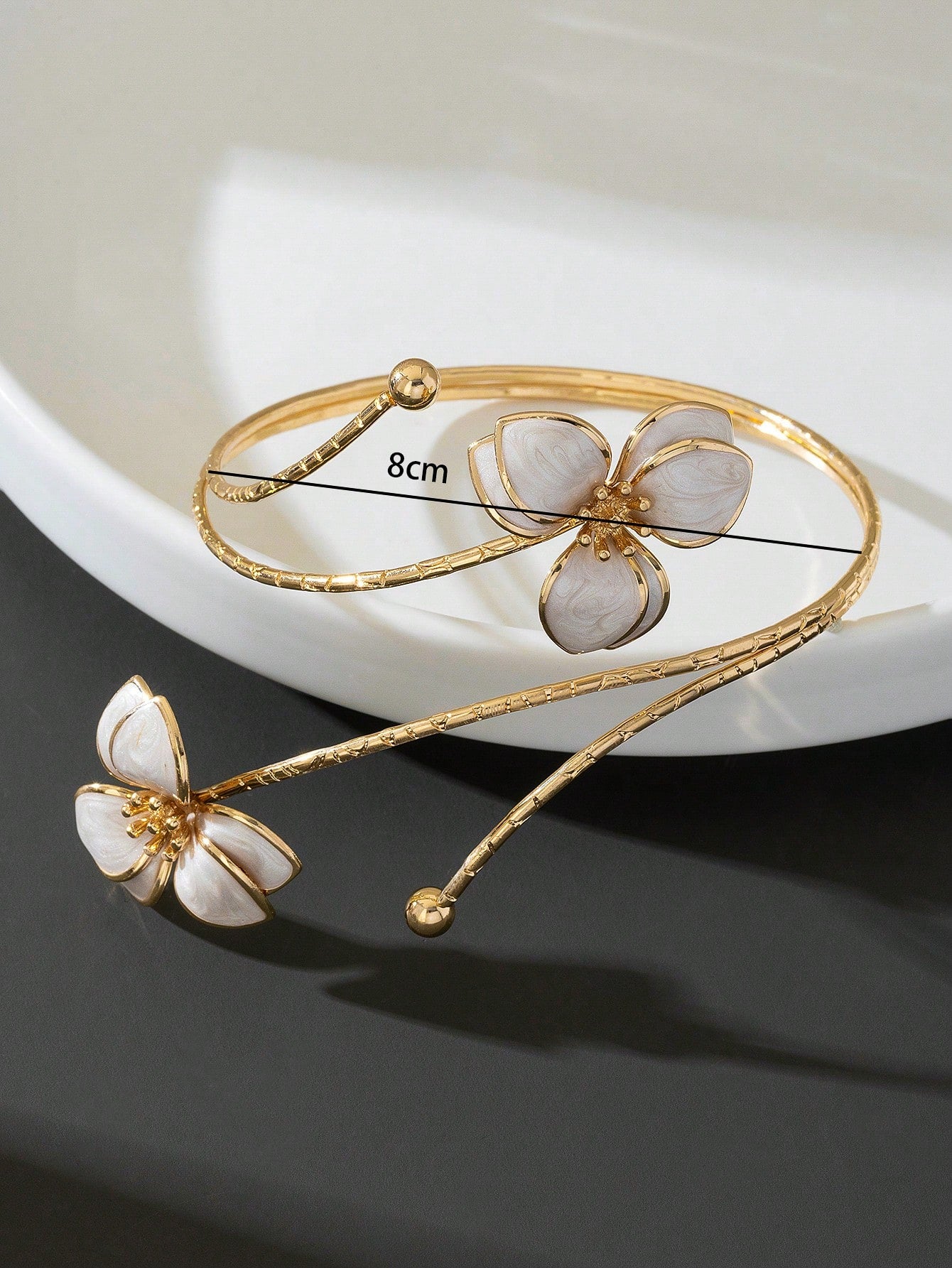 Drop Flower-Shaped Arm Cuff For Women