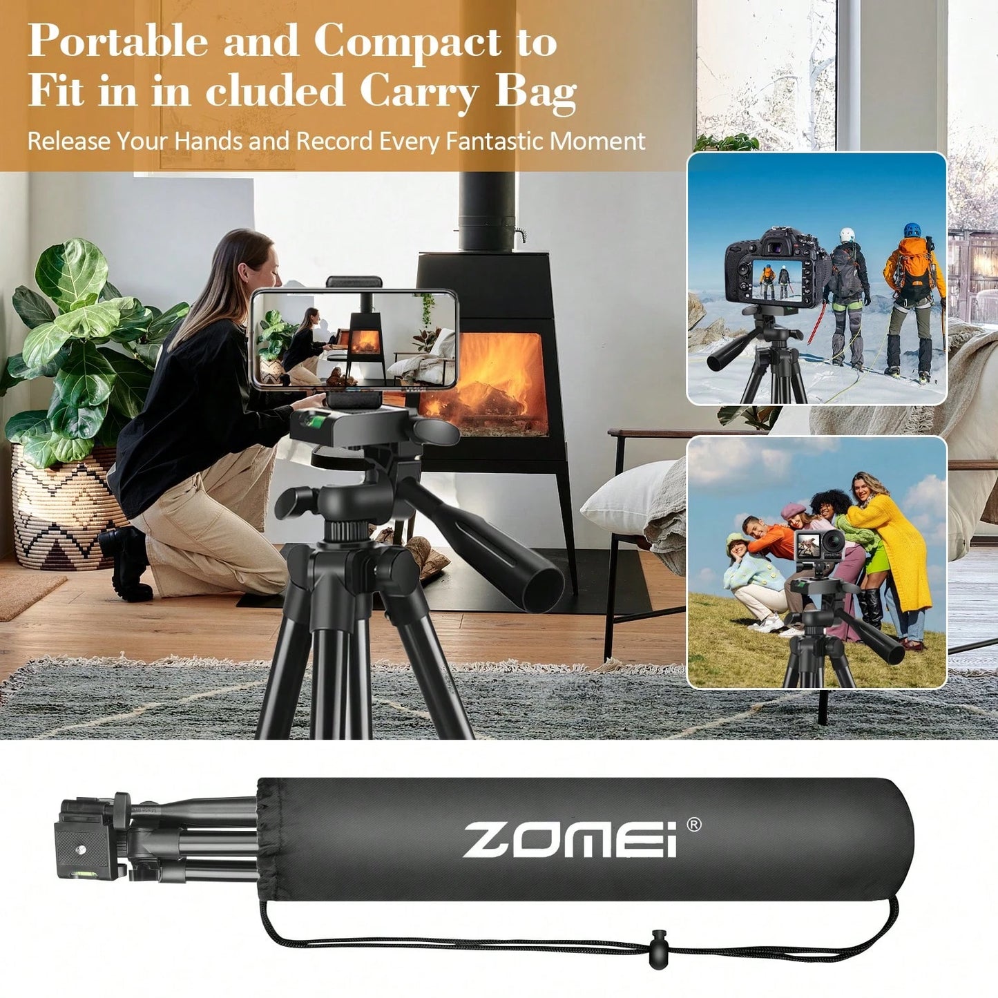 Trépied robuste et résistant.