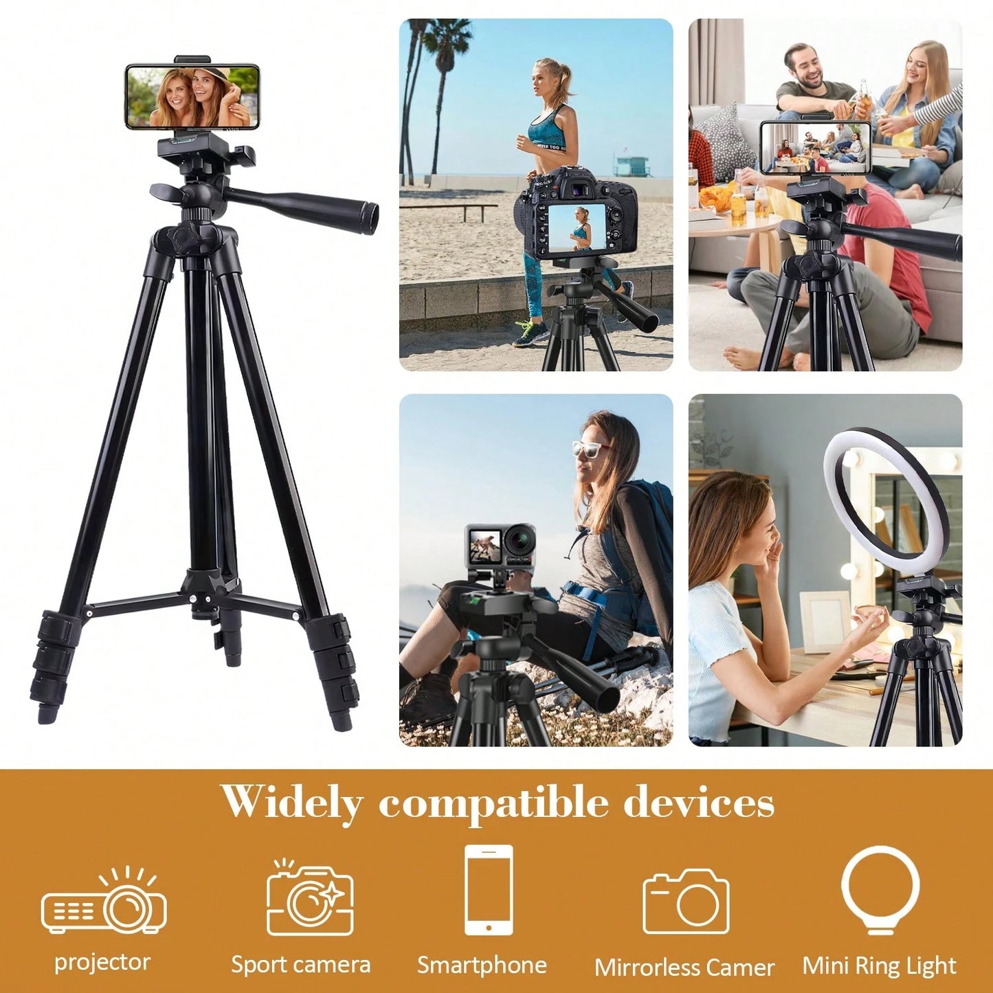 Trépied robuste et résistant.