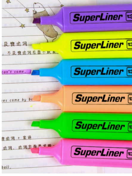 Colorful fluorescent highlighter
